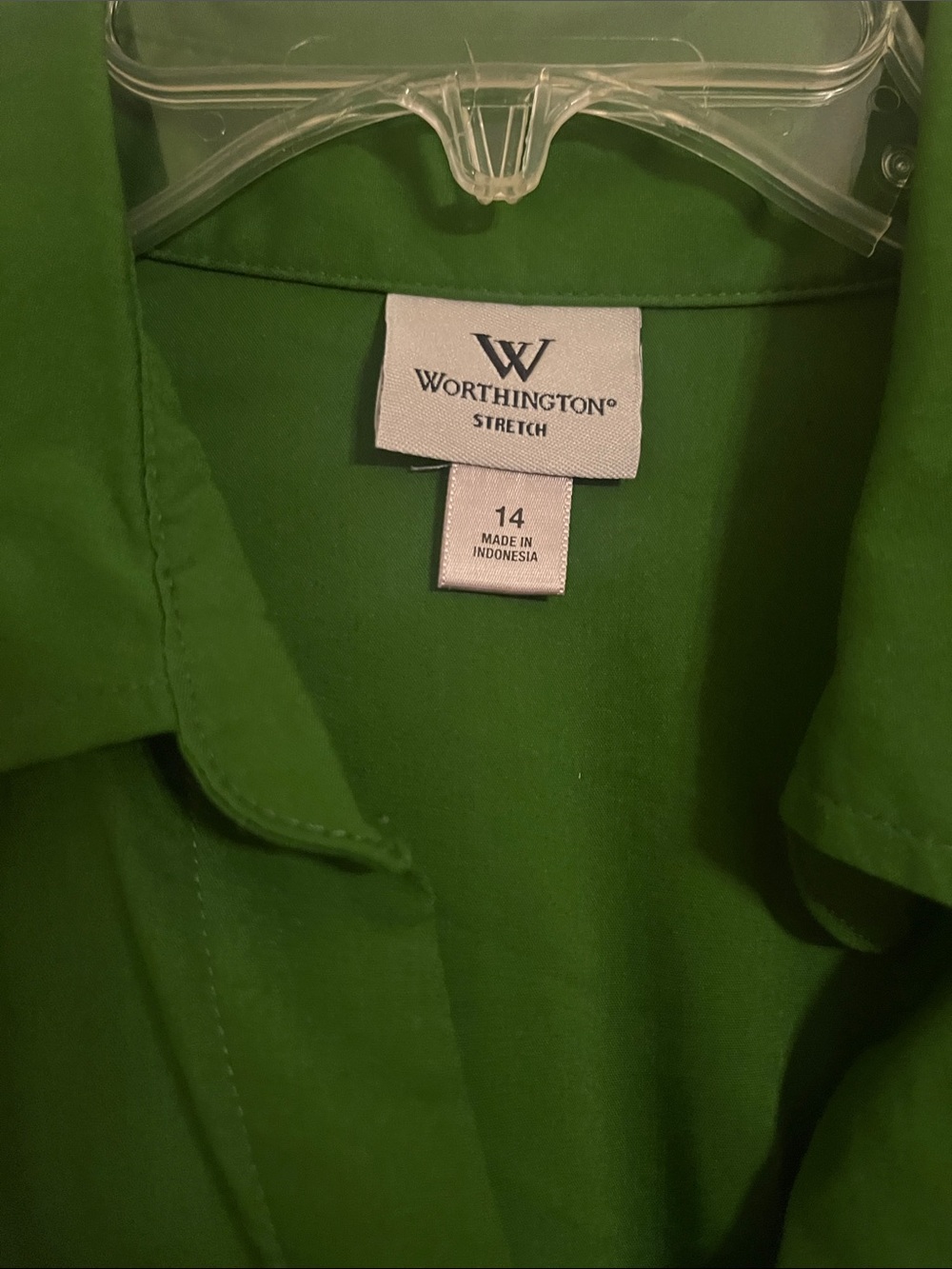 Worthington Emerald Green Button-Down Shirt - Picture 2 of 3